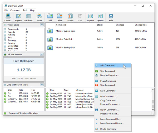 DiskPulse Disk Change Monitoring Server