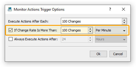 DiskPulse Server Monitor Change Rate