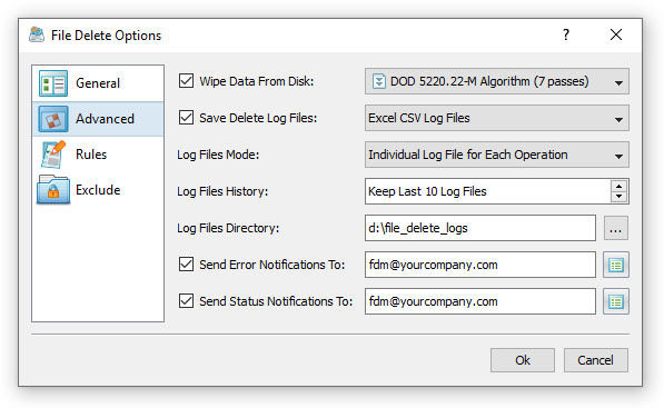 FDM Secure File Delete and Data Wiping