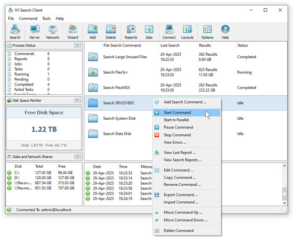 VX Search Rule-Based File Search Server